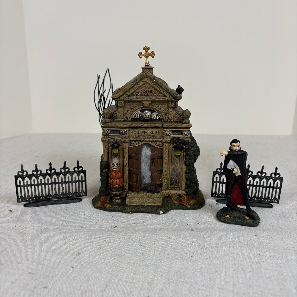 Department 56 Snow Village Halloween Rest In Peace 2017 Lighted Crypt Vampire